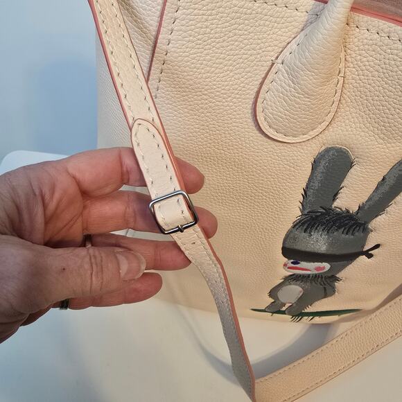 Coach x Gary Baseman Emmanuel Hare Ray Tote Pink Leather Limited Edition 94/400 - Picture 11 of 13